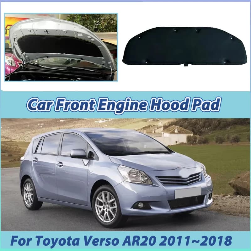 Car Engine Hood Sound Pads For Toyota Verso AR20 2011~2018 2014 2015 Thermal Insulation Mats Soundproof Cotton Car Accessories