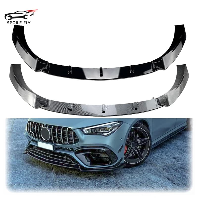 3X 2019 To Up For Mercedes-Benz AMG CLA45 C118 Front Splitter V.2 Bumper Lip Spoiler Splitter Diffuser Body Kit High Quality ABS
