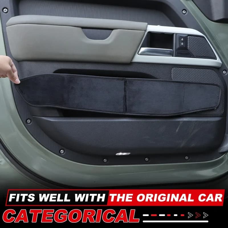Velvet Door Sill Protectors anti-fouling mats For Land Rover Defender 2020 2021 2022 2023 2024 2025+ Car Interior Accessories