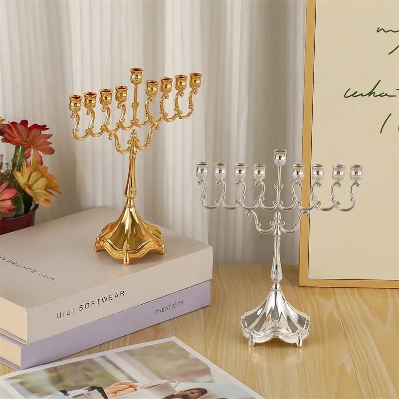 Menorah Candelabra Hanukkah Gift 9 Branch Hanukkah Menorah Je Holders