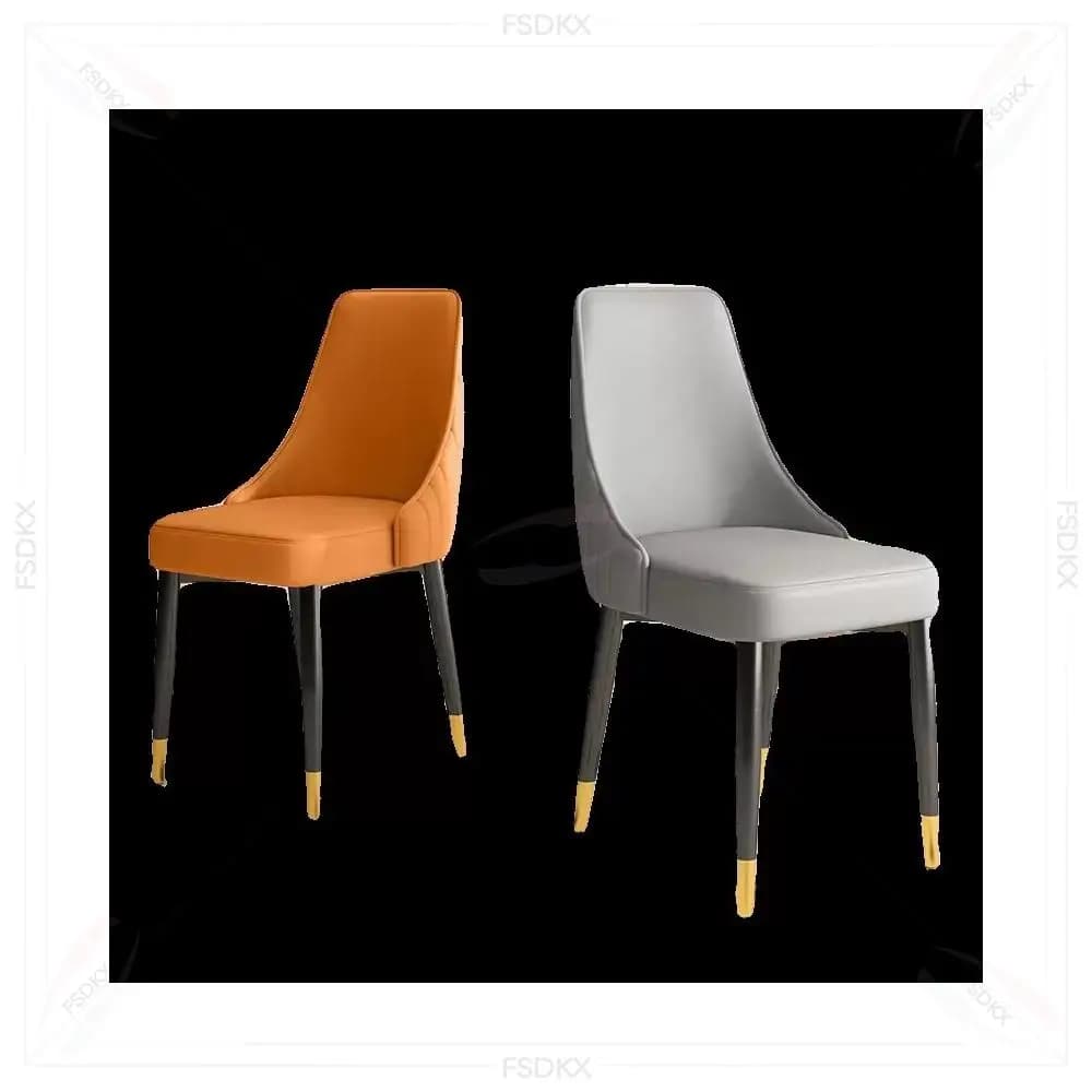 Dining Chair Restaurant Set Room Furniture Nordic Modern Leather Dining Metal Luxury Cheap Home Dinning Chairs for Dining Table