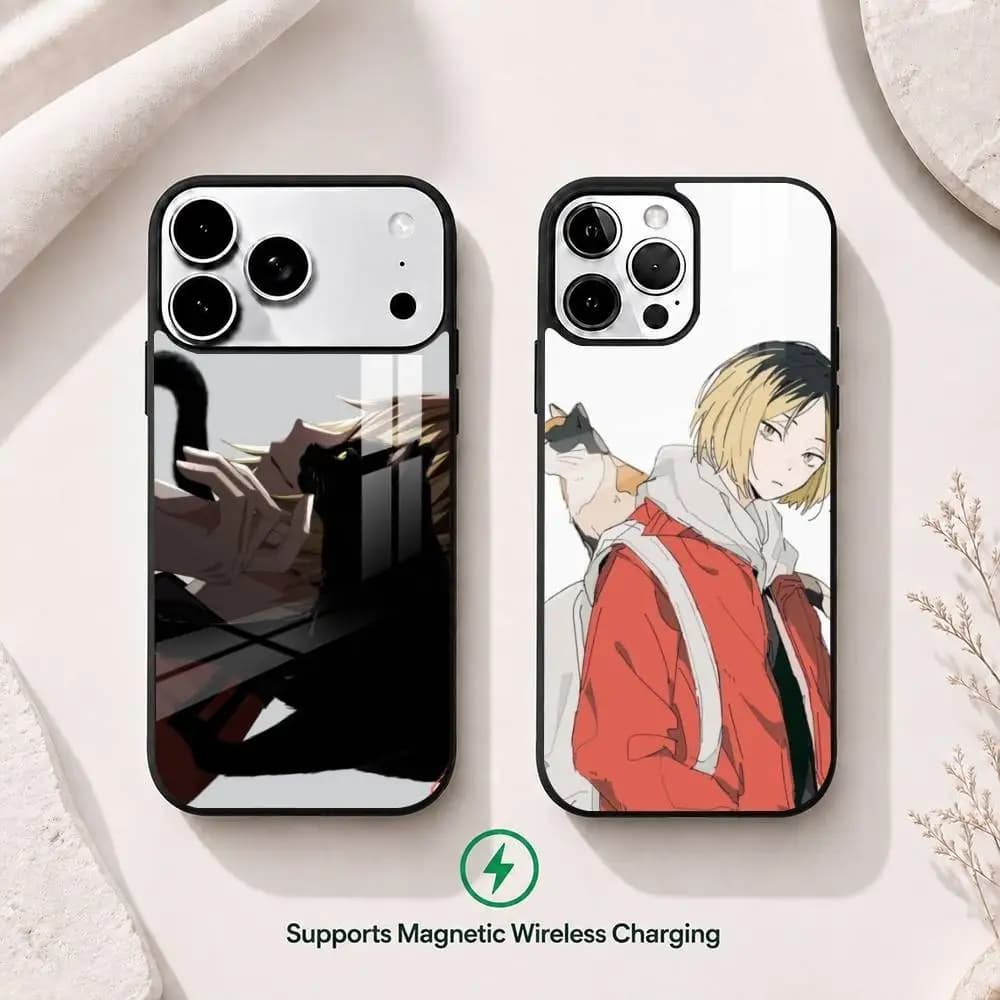 Anime H-Haikyu Kenma Kozume  Phone Case For iPhone17,16,15,14,13,12,11 Plus,Pro Supports Magnetic Wireless Charging