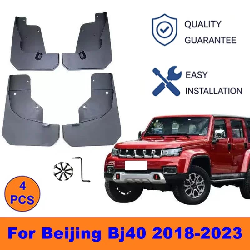 4Pcs Mud Flaps For Beijing Bj40 2018-2023 - Splash Guards Front&Rear Wheel Fender Mudguards Car Exterior Protection Accessory