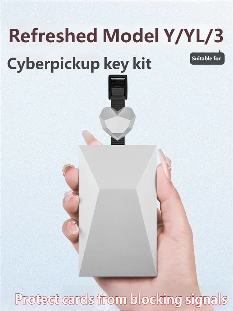 Cybertruck Key Card Holder For Tesla Model 3 Model Y Model YL Car Key Card Protector Cover Auto Car Accessories Key Case