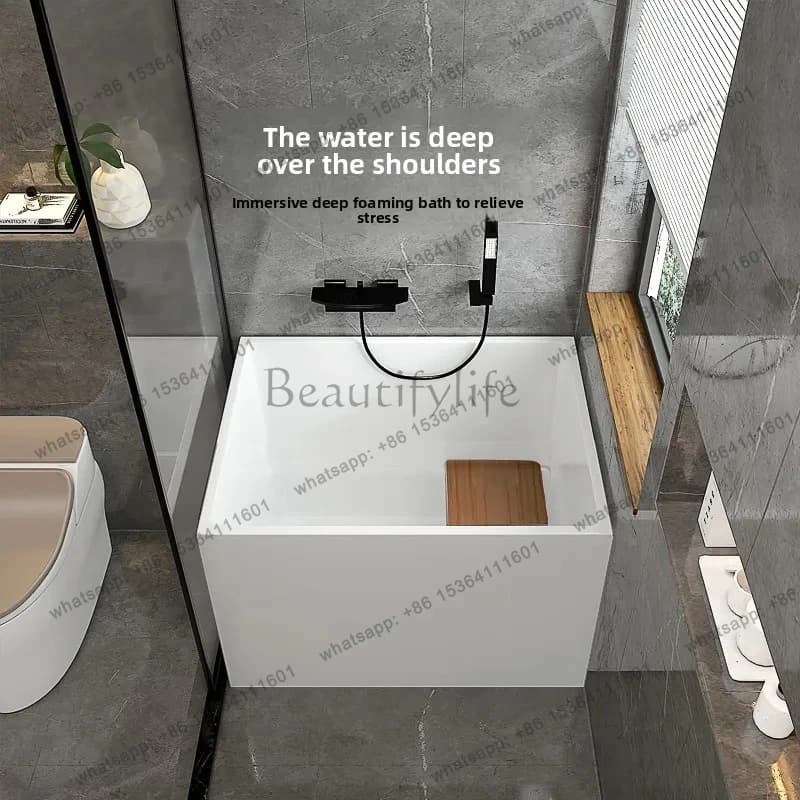 adult small apartment overall mini deep bubble freestanding removable bathtub bath acrylic bathtub