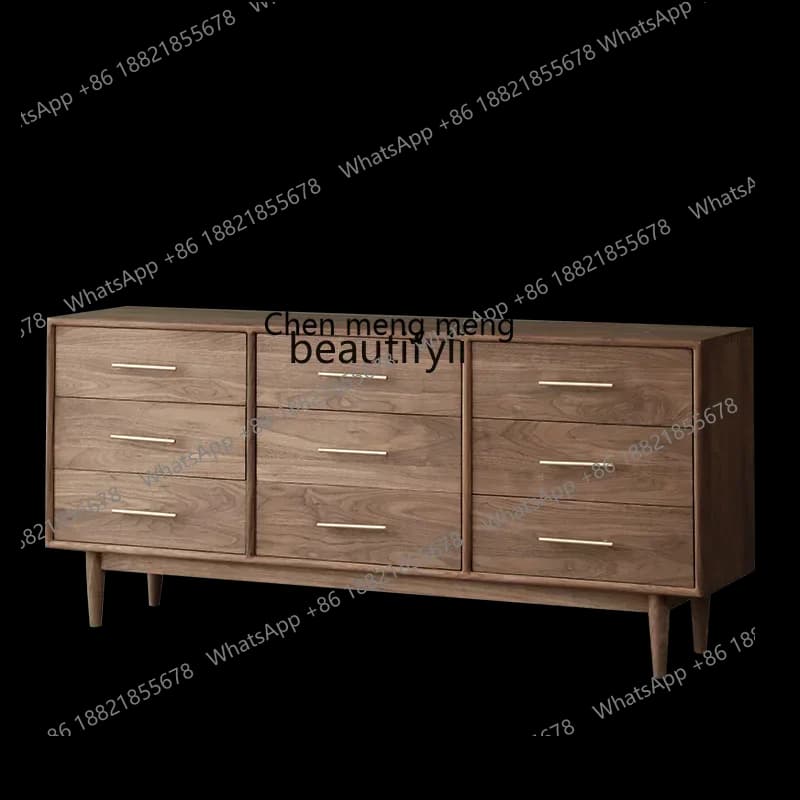 CC182North American black walnut chest cabinet, locker, bedroom storage cabinet, simple nine chest cabinet R