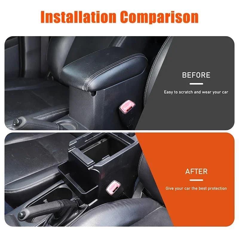 ABS Black For Subaru Forester 2013-2018 Car central control armrest box front side storage box mobile phone tray Car accessories