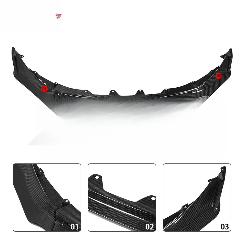 Dry Carbon Fiber Front Bumper Lip Spoiler Body Kit 3-Piece V Style Front Lip Splitter for BMW G80 G81 M3 G82 G83 M4 2021+
