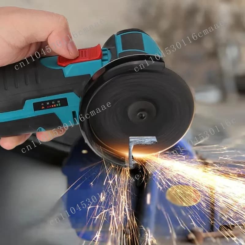 12V cordless mini angle grinder with brush motor trigger switch grinding disc DIY power tool for polishing and grinding