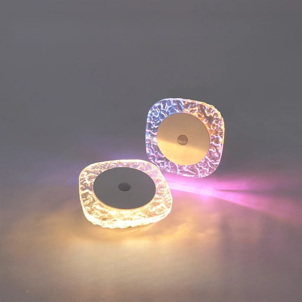Frosted crystal round place wall lamp night light human body induction wiring-free magnetic base special adjustment