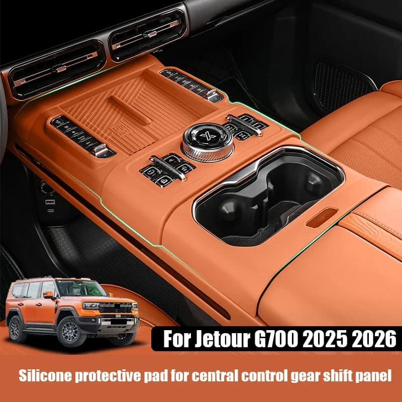 Silicone protective pad for central control gear shift panel anti slip pad for cup holder For Jetour G700 2025 2026