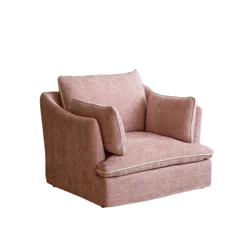 Wabi Sand Wind Chenier  Single Concubine Sofa Sun Bed Small Apartment Living Room Fabric Sofa Removable and Washable