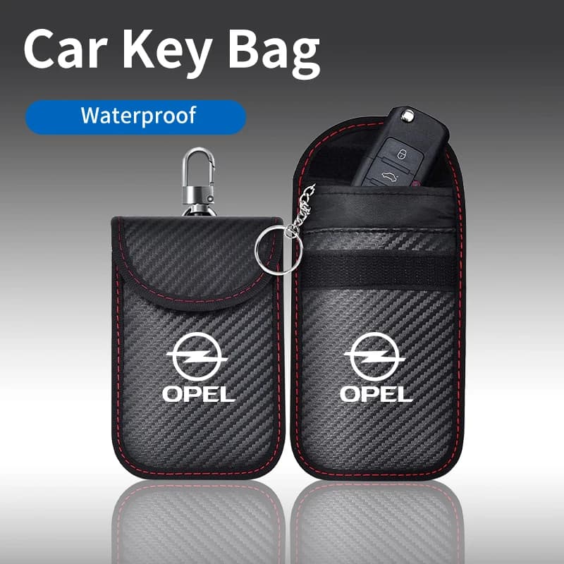 Car Key Signal Shielding Bag Anti-theft RFID Keychain Case For Opel Corsa Astra Insignia Vectra Zafira Meriva Mokka Grandland