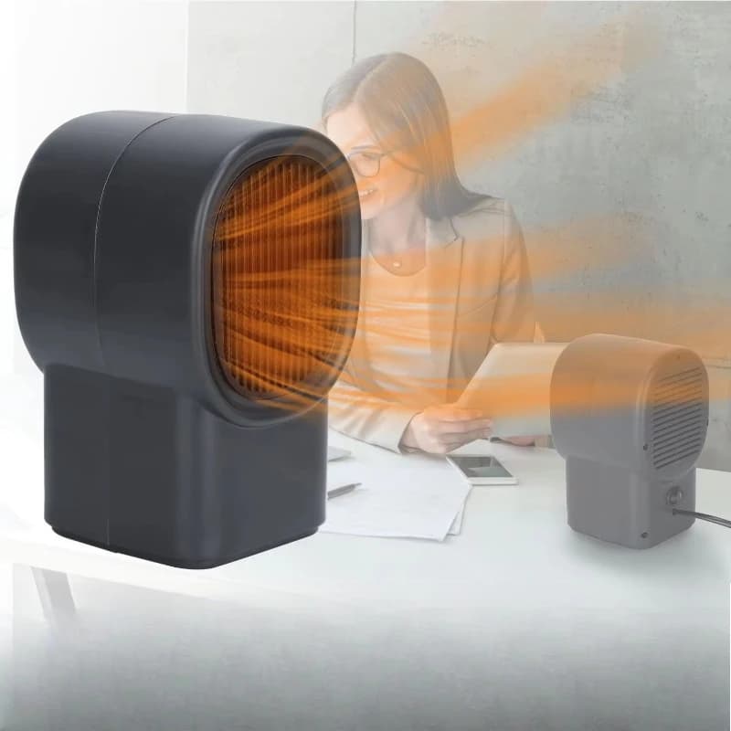 Portable 400W electric heater, mini desktop fan heater, suitable for home or office personal small space heater