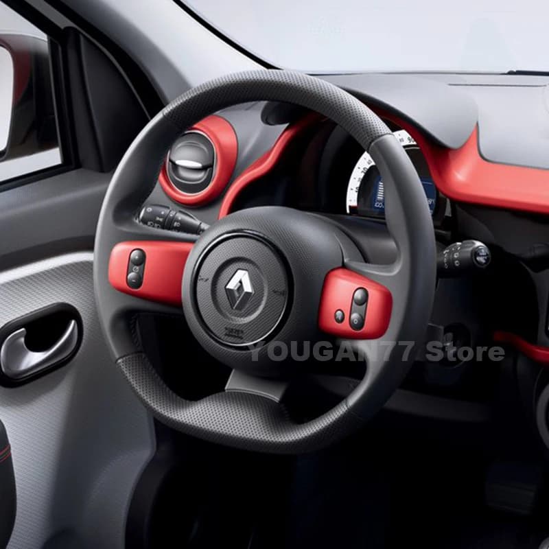 Leather Car Steering Wheel Cover For Renault Twingo ZE 2015-2020 Covers For Covers Auto Interior Renault Twingo Accessories 2020