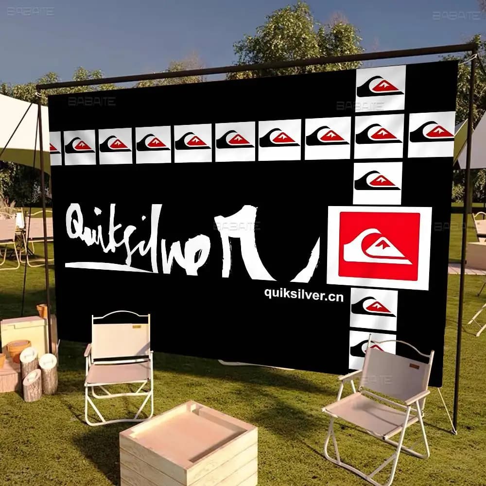 Surf Brand Q-Quiksilver Fashion Family Gatherings Outdoor Atmosphere Flags Camping Decorations Banners