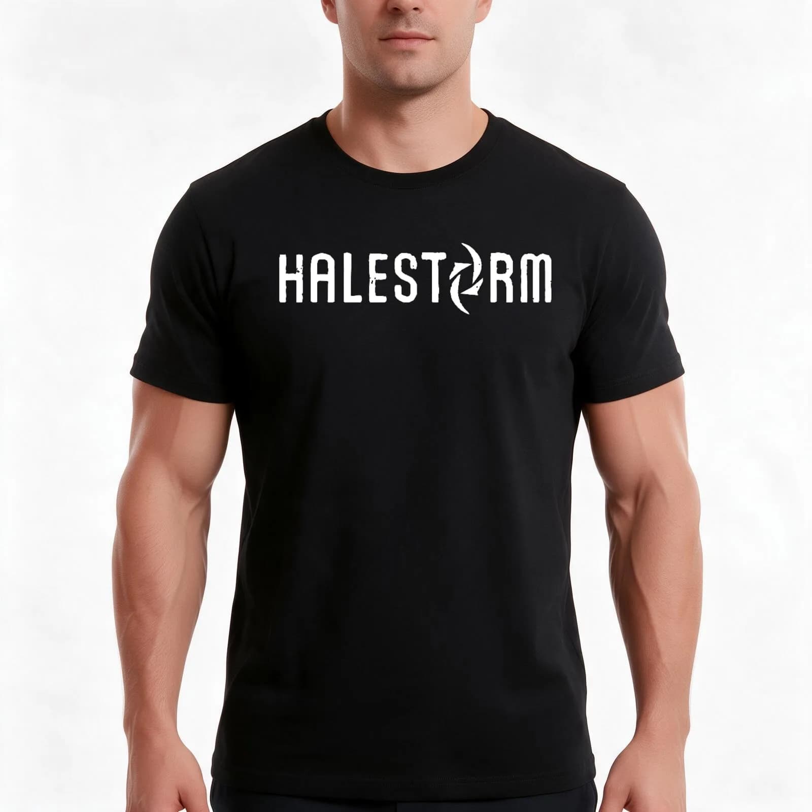 Halestorm T-Shirt, Summer Casual Cotton Tee, Oversized Streetwear Tops, Vintage Graphic Print, Loose Fit Short Sleeve