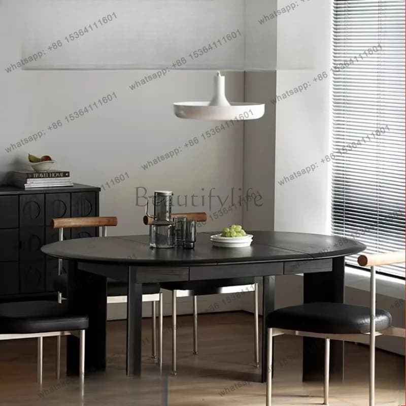 LJY Restaurant Round Dining Table Modern Living Room Lounge Wood Nordic Dining Table Big Size High Mesas De Comedor Home Furnitu