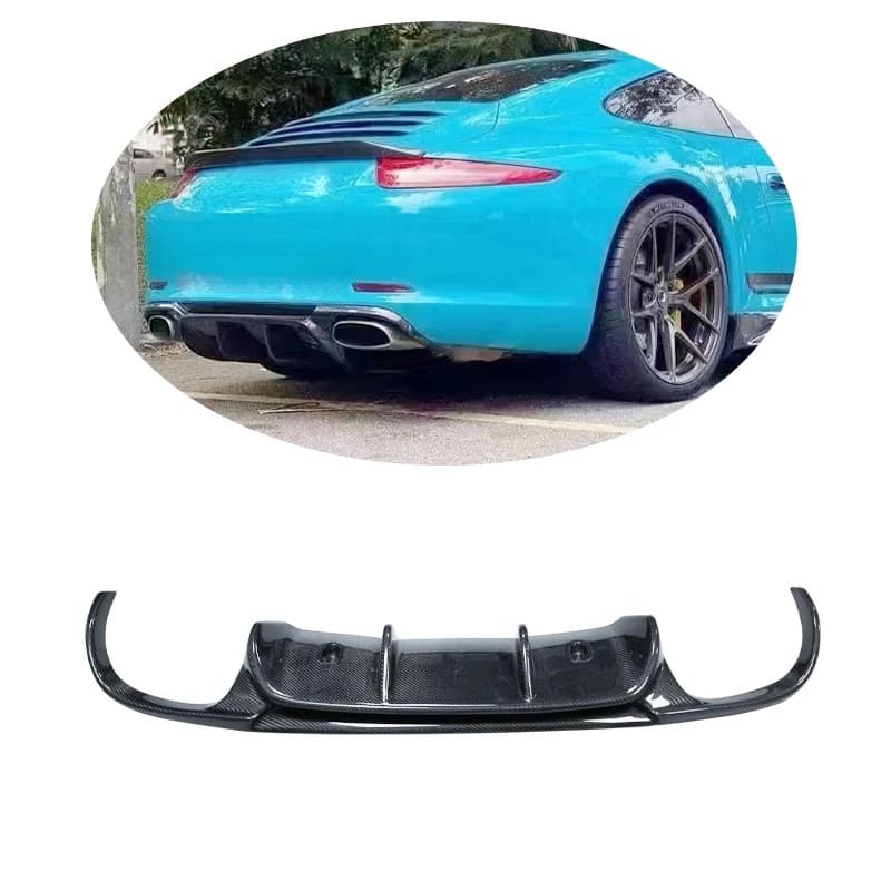 Carbon Fiber Rear Bumper Lip Diffuser  for  Carrera 911 991 2012-2015 Car Styling