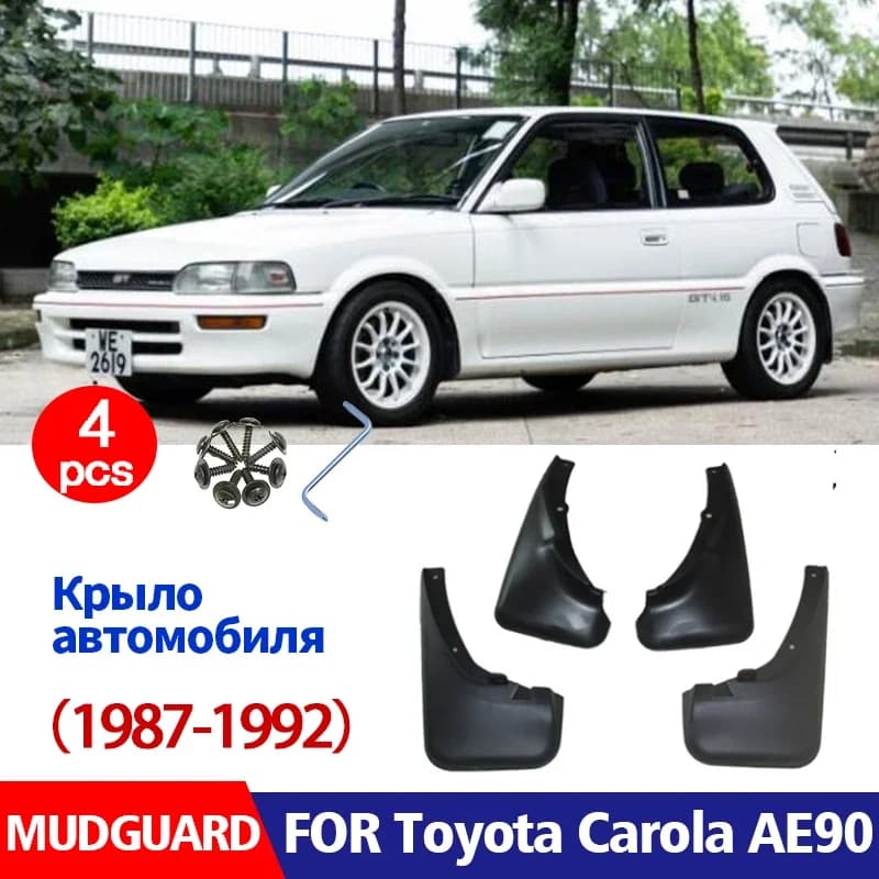 FOR Toyota Carola AE90 E90 1987 1988 1989-1992 Mudguard Fender Mud Flaps Guard Splash Mudflaps Car Accessories Front Rear 4pcs