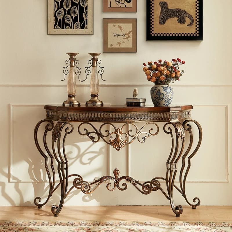 European Style Console Tables High-End Design Semi-Circular Hallway Table Home Entrance Консоль В Прихожую Living Room Furniture