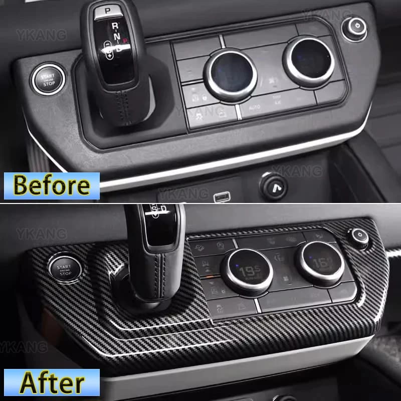 For Land Rover Defender 90 110 130 2020-24 Center Console Gears Air Conditioning Mode Frame Cover Trim Stickers Car Accessories