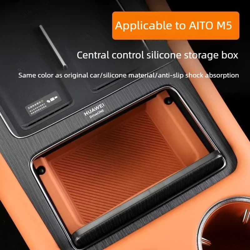 Suitable for AITO M5 2025 Central Control Armrest Box Storage Box Car Storage Modification Accessories