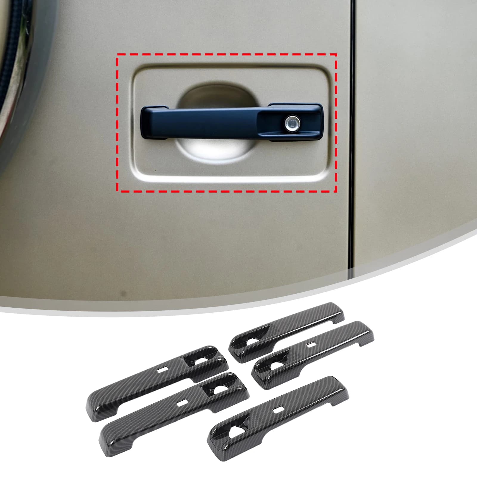 ABS Carbon Fiber Exterior Door Handle Cover for Benz G-Class 2025 2026+ W465 Automotive Exterior Accessories