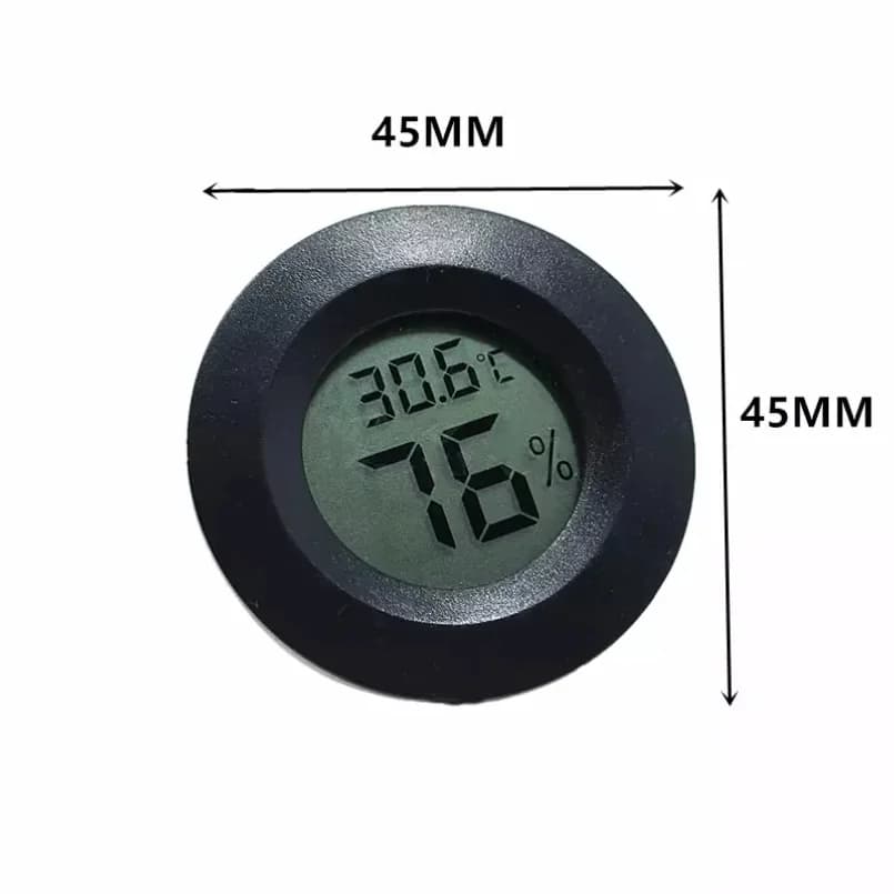6~10pcs Mini Hygrometer Thermometer Fahrenheit or Celsius Meter Digital LCD Monitor Indoor Room Round Humidity Temperature Gauge