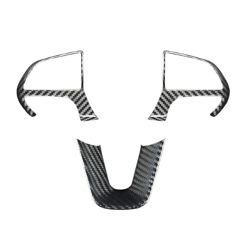 Suitable for 15 to present car steering wheel button frame chin three-piece carbon fiber sticker