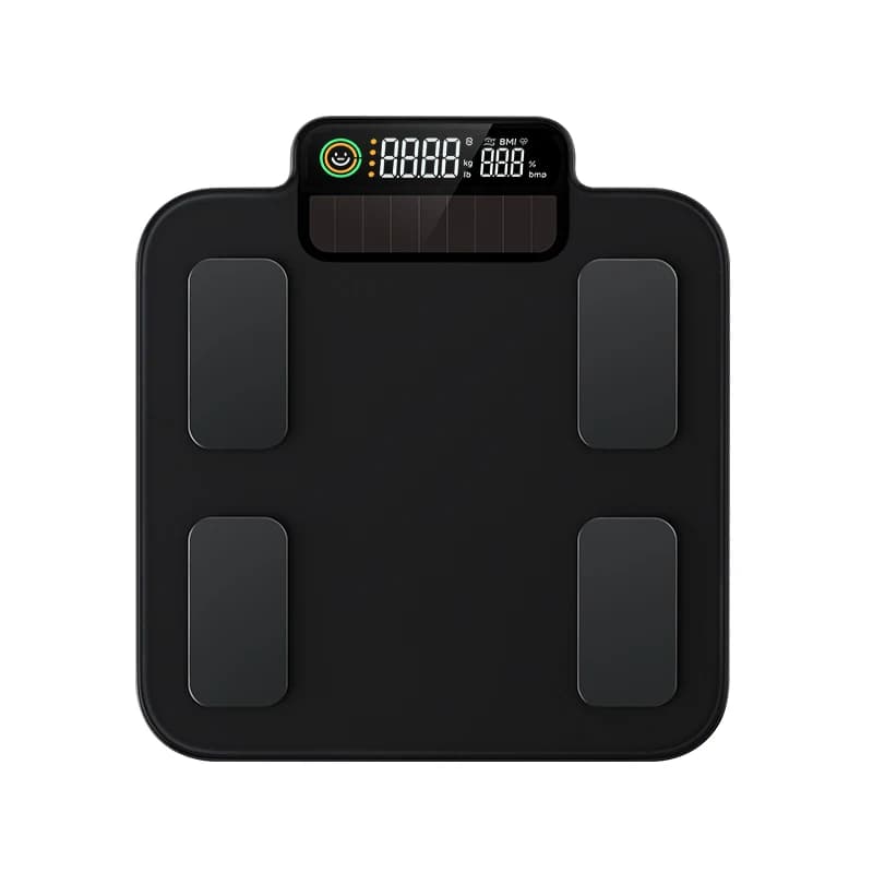 Unique Smart Intelligent Solar Weighing Scale VA Colorful Digital Display Body Fat Scale Featuring Electronic Solar Charging