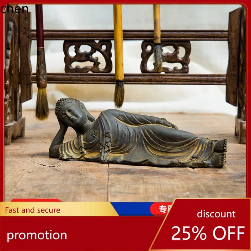H1 Zen-Inspired New Chinese Style Buddha Statue Home Decor Tea Table Living Room Tabletop Ornament Handmade Craft Decoration
