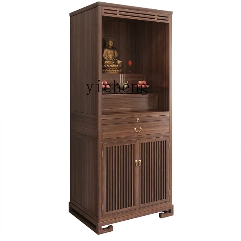 G2  Black Walnut Solid Wood Shrine Buddha Cabinet   Clothes Closet Altar