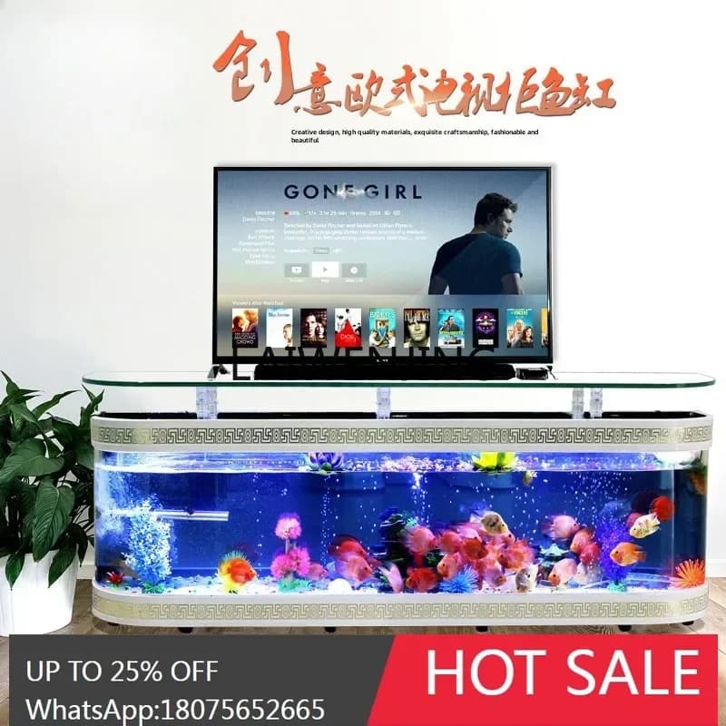 HLZ fish tank aquarium creative ecological water-free lazy floor tank