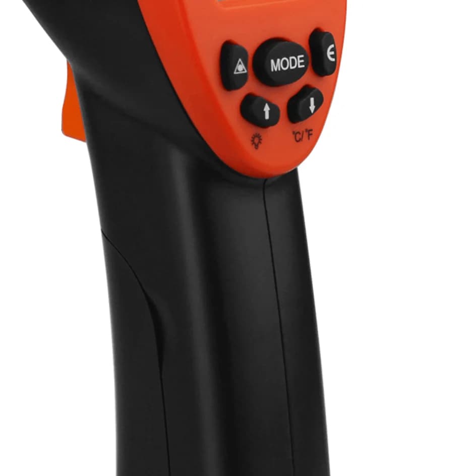 HP-981D Digital Thermometer 16:1 DS -50~1500°C,Adjustable Emissivity Laser Backlit LCD for Industrial Maintenance&Food Service