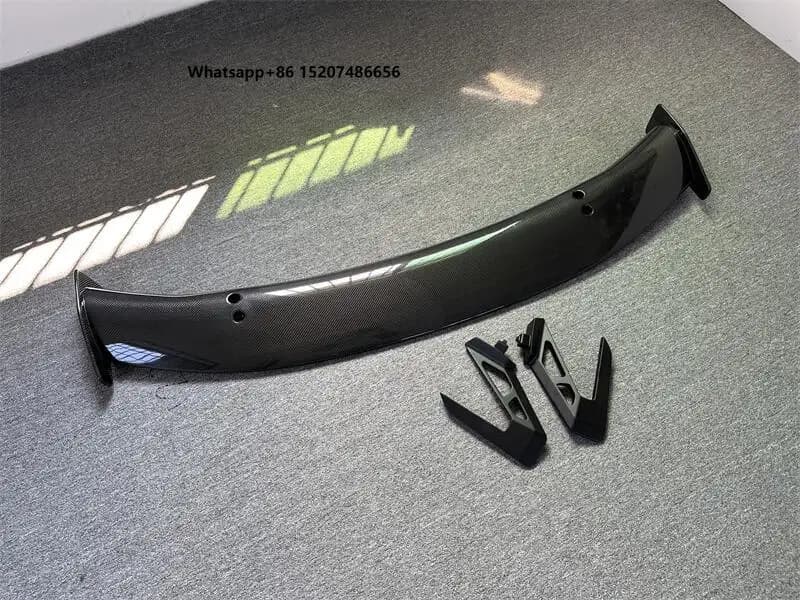 Carbon Fiber FRP Rear Lip Spoiler Trunk Wings With Bracket for R8 2017-2019 Rear Boot Spoiler Car Styling