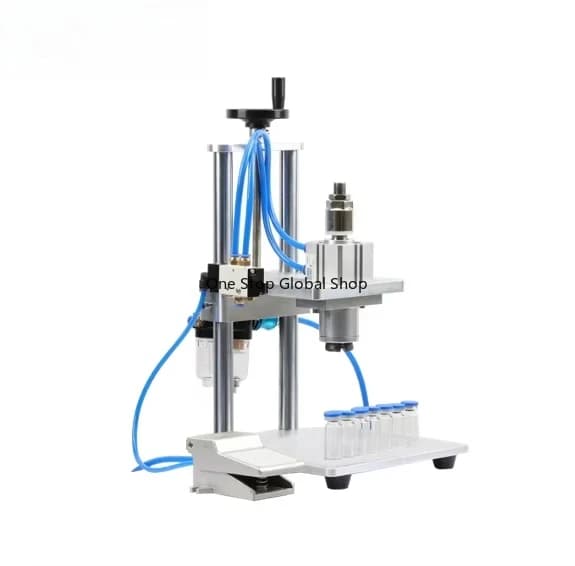 Semi-Automatic Pneumatic Capping Machine 13mm/20mm Glass Bottles Metal Plastic Paper Eco-Friendly 1 Year Beverage Chemical