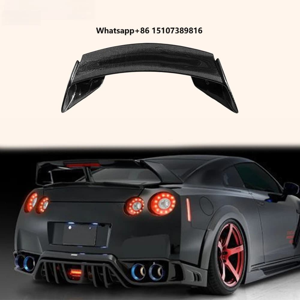 For GTR R35 Coupe 2D 08-24 Carbon TOM Style Rear Trunk GT Spoiler Wing