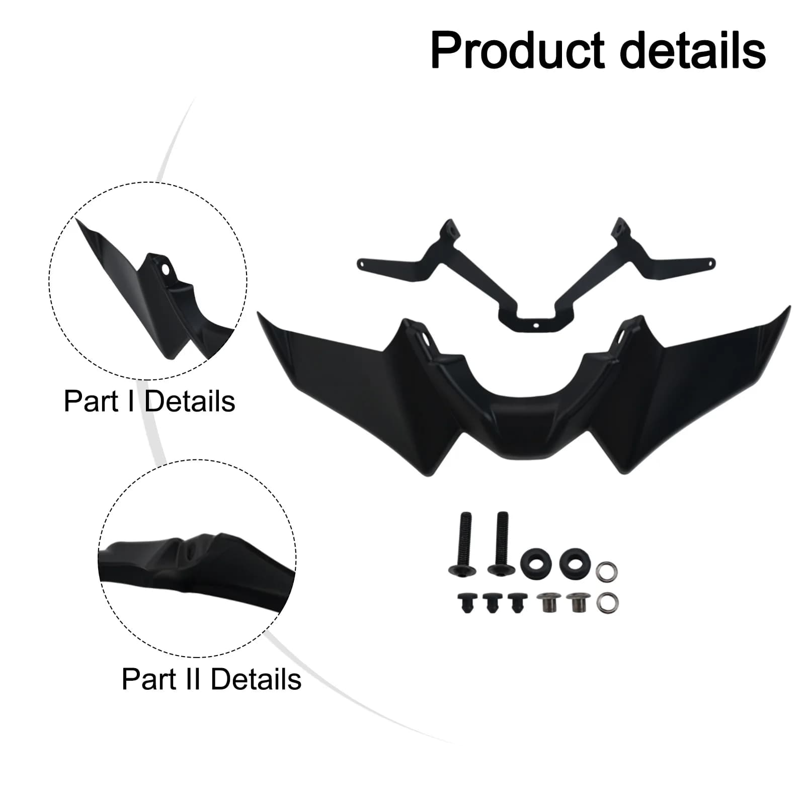 Protective and Aesthetically Pleasing For Sport Downforce Naked Front Spoilers Aerodynamic Wing Deflector Protective