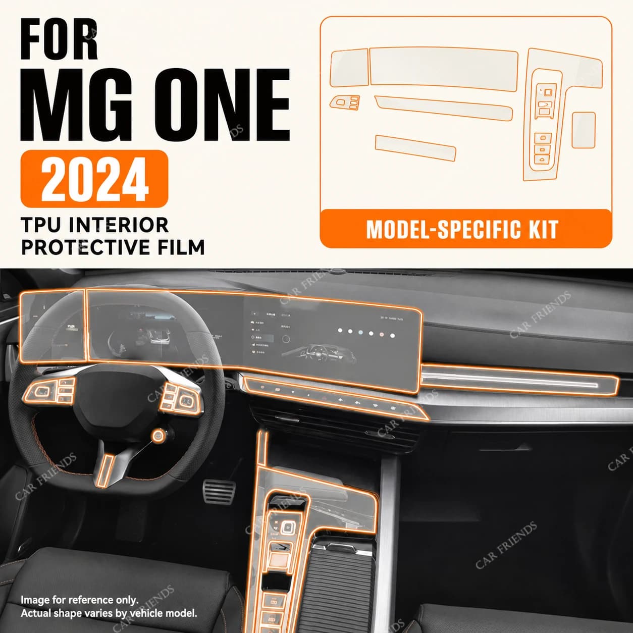 For MG ONE 2024 Model Transparent Car Interior Panel Film Dashboard Protective Sticker Screen Anti-Scratch Cover Accessories