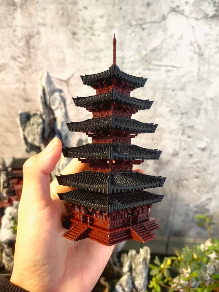 Ancient Architecture Landscape Ornaments Rockery Aquarium, Aquarium, Study Garden, Bonsai, Small House Model, Five Double Pagoda