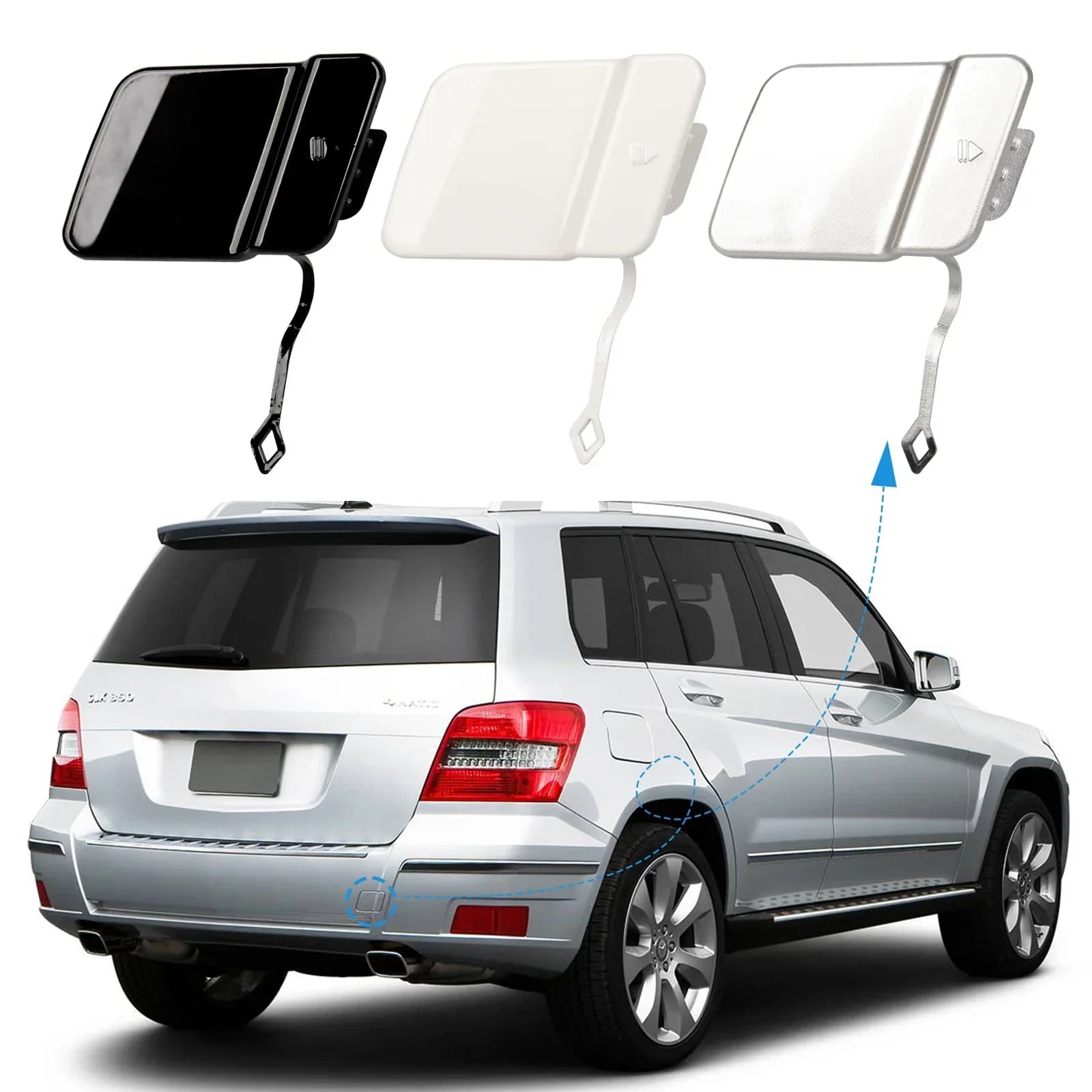 Tapa  cubierta  gancho  remolque para parachoques trasero, ojo  remolque para Merces Benz X204 GLK300 GLK350, accesori