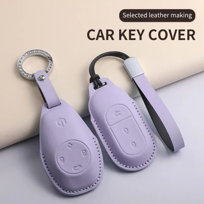 PU Leather Car Remote Key Case Cover Shell For Leapmotor T03 S01 C11 C10 T03 S01 B10 B01 C16 Car Key Case Cover Car Accessories