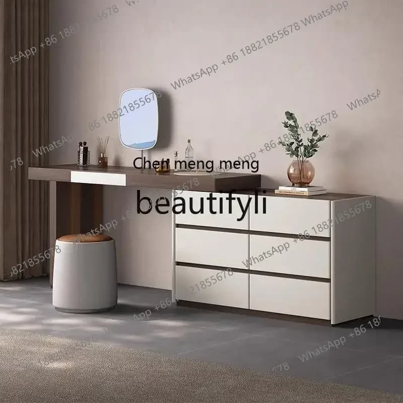 D178  High-end dresser storage cabinet integrated modern simple bedroom end corner solid wood