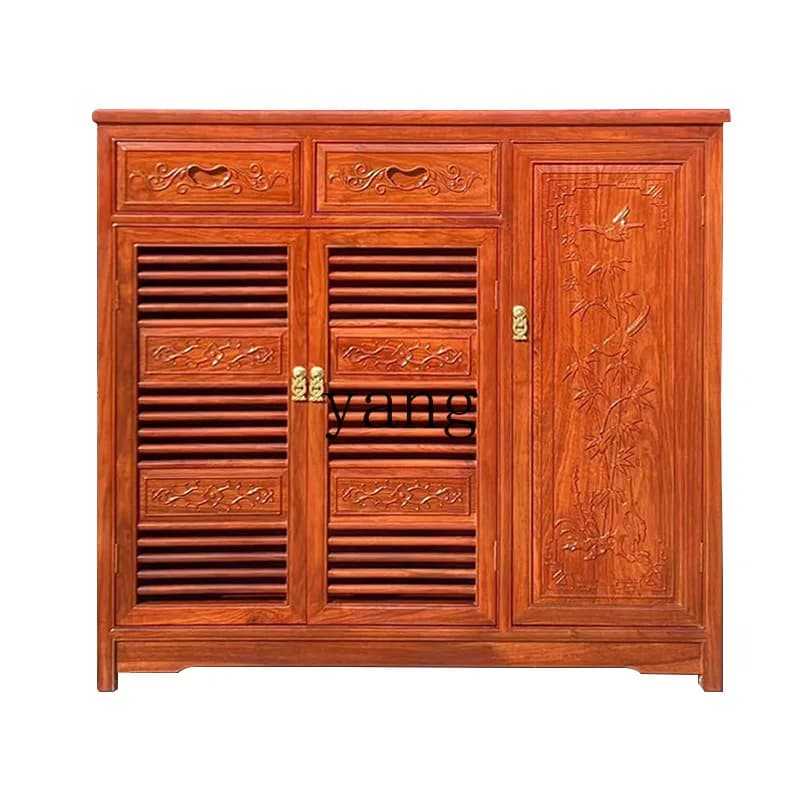 LTT New Chinese Side Cabinet All Solid Wood Household Multifunctional Storage Cabinet