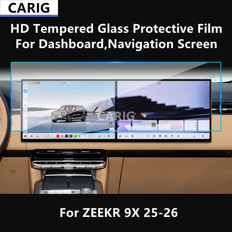 For ZEEKR 9X 25-26 Dashboard,Navigation Screen HD Tempered Glass Protective Film Anti-scratch Accessorie Refit