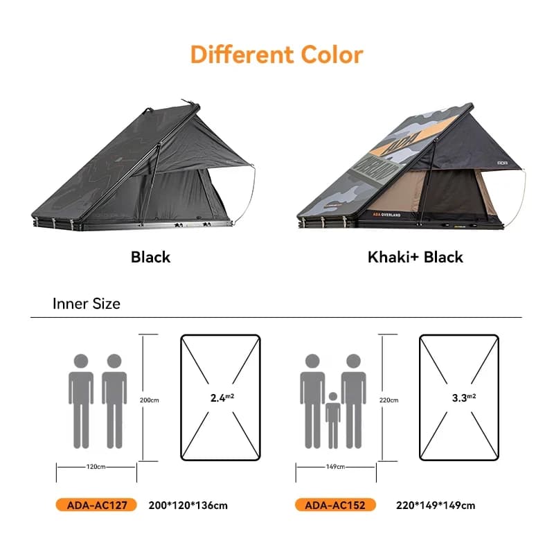 High Quality New Factory RTT Large Space Slim Triangle Aluminum Hard Shell Vehicle Rooftop T