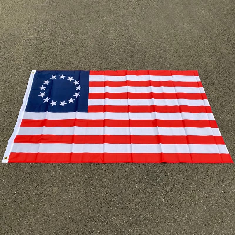 aerxemrbrae 150x90cm us flag Double Sided Printed Polyester    13 stars us usa 1777 american Betsy Ross Flag