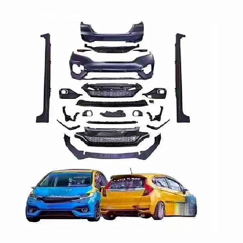 High Quality RS Conversion Body Kit For Fit Jazz GK5 2013-2020 PP Material Full Set Direct Fit