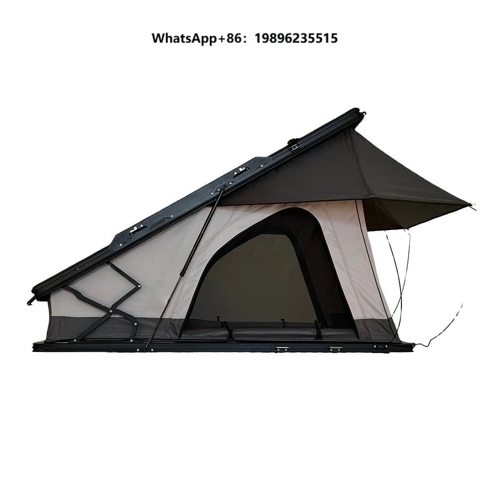 Outdoor Camping for 5 People Roof Top Tent  Semi-auto Oxford Roof Tent for Car Roof Tent with Rack